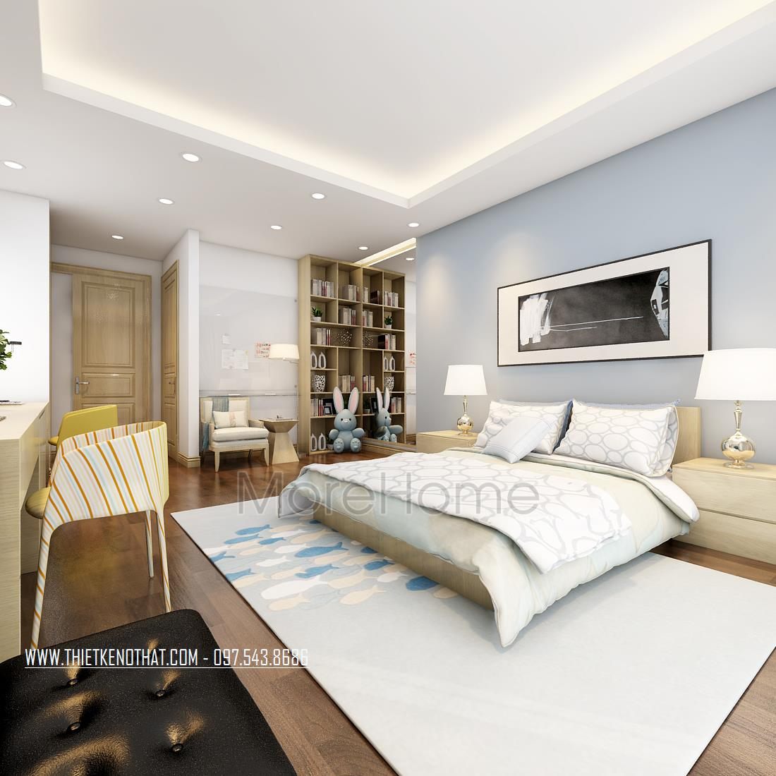 Thiết kế nội thất phòng khách nhà phố Long Biên